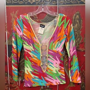 HELLO DOLCE AND GABBANA HANDS MULTICOLOR IBIZA RING TOP SMALL